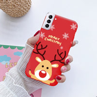 New Year Deer Merry Christmas Phone Case For Samsung Galaxy S21 Series