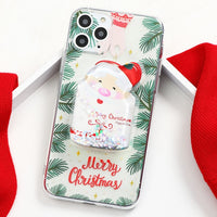 Merys Christmas Case with Quicksand Doll Holder For iPhone 13 12 11 Serie