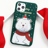 Merys Christmas Case with Quicksand Doll Holder For iPhone 13 12 11 Serie