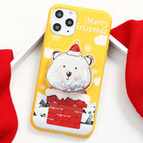 Merys Christmas Case with Quicksand Doll Holder For iPhone 13 12 11 Serie