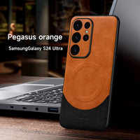 Magsafe Magnetic Leather Case for Samsung Galaxy S24 series