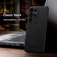 Magsafe Magnetic Leather Case for Samsung Galaxy S24 series