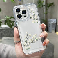 Butterfly Flower Rose Heart Soft Clear Case For iPhone 14 13 12 series