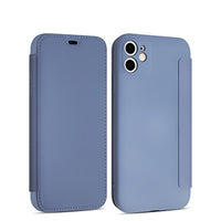 Flip Leather Liquid Silicone Case for iPhone 14 13 12 series