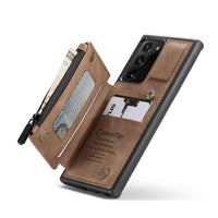 Anti theft Swipe Mobile Wallet Case with A Waterproof Zipper Pocket Case for Samsung Note20 & S20 Series