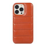 Fashion Down Jacket Leather Buffer Case Shockproof Case For iPhone 13 12 series