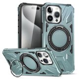 360 ° Rotating Bracket Magnetic Shockproof Armor Case For iPhone 15 14 13 12 series