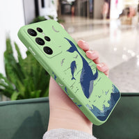 Fantasy Whale Liquid Silicone Case For Samsung Galaxy S23 S22 S21 series