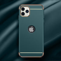 Luxury Plating 3 in 1 Matte Hard Back Case For iPhone 13 12 series