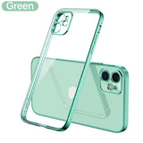 Luxury Square Plating Frame Silicone Case For iPhone 13 12 11 Series