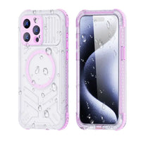 Full Protection Heavy Duty Waterproof Magnetic Pastel Frame TPU Case For iPhone 15 series