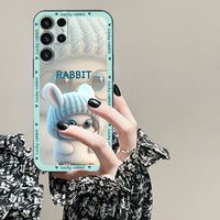 Cute Rabbit Strawberry Soft Case for Samsung Galaxy S23 S22 S21 series