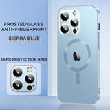 Magnetic Frosted Glass Back Magsafe Lens Protection Case For iPhone 14 13 series
