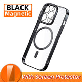 Magnetic Transparent Plating Case for iPhone 14 series