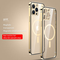 Metal Frame Transparent Case for iPhone 14 13 12 series