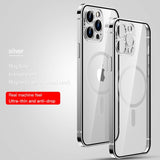 Metal Frame Transparent Case for iPhone 14 13 12 series