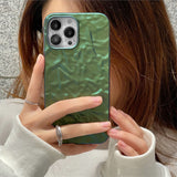 Tin Foil Pleats Soft Silicone Case ForiPhone 13 12 11 Pro Max Mini