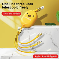 3in1 Cute Candy Data USB Fast Charging Cable For iPhone Android Phone