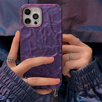 Tin Foil Pleats Soft Silicone Case ForiPhone 13 12 11 Pro Max Mini