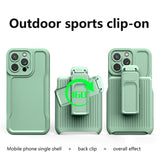 Shockproof Silicone Outdoor Sports Military Case with Back Clip Holder For iPhone 14 13 12 series