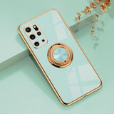 Luxury Soft Silicone Case With Ring Holder Stand For Samsung Galaxy S21 S20 Note 20 Series
