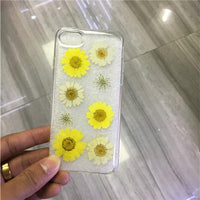 Dried Real Flower Case  For iPhone 7 Case For iPhone X 8 Plus 6 7 Plus 5S