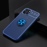 Eco-friendly TPU Soft Silicone Shockproof Phone Case with Metal Ring Stand for iPhone 12 11 Series