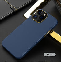 Luxury Leather Plating Case for iPhone 13 12 11 Pro Max