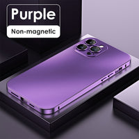 Magnetic Metal Aluminum Frame Case For iPhone 14 13 12 series