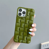 3D Cube Grid Matte Silicone Case For Samsung Galaxy S22 S21 Ultra Plus