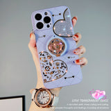 Rhinestone Diamond Ring Holder Glitter Bling Case For iPhone 14 13 12 series