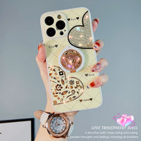 Rhinestone Diamond Ring Holder Glitter Bling Case For iPhone 14 13 12 series