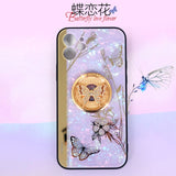 Luxury Creative Mirror 3D Ring Stand Inlaid Butterfly Phone Case For iPhone 12 11 XS Series