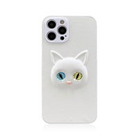 2021 Cartoon Cute Cat 3D Leather Case For iPhone 12 11 Series