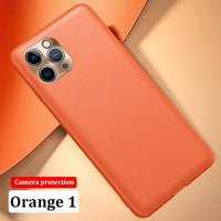 Luxury PU Leather Metal Lens Protector Phone Case For iPhone 12 11 Pro Max