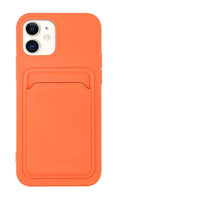 Silicone Case Integrated Card Bag For iPhone 12 11 Pro Max