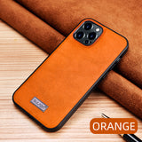 Luxury Leather Texture Case for iPhone 13 12 11 Pro Max Mini