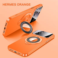 Luxury Slim Matte PC Bracket Magsafe Stand Holder Soft Silicone Case for iPhone 14 13 12 series