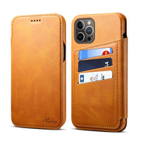 Business Retro Multifunction PU Leather Flip Case for iPhone 12 Series