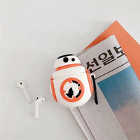 Black White Airship Spacecraft Star Silicone Case For AirPods Pro 3 2 1