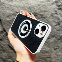 Business Leather Camera Protector Silicone Case For iPhone 14 13 12 series