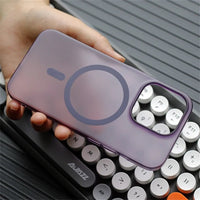 Ultra Thin Matte Magnetic Wireless Charge Translucent Hard PC Case For iPhone 15 14 13 12 series