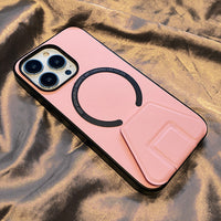 Luxury Leather Magsafe Hidden Stand Bracket Case for iPhone 13 12 Pro Max