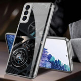 Luxury Plating Glass Soft Edge Camera Protection Case For Samsung Galaxy S21 Plus Ultra 5G