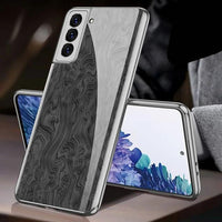 Luxury Plating Glass Soft Edge Camera Protection Case For Samsung Galaxy S21 Plus Ultra 5G