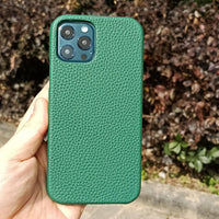 Full Grain Genuine Leather Cover For iPhone 12 11 Series