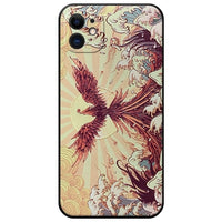 3D Embossed Dragon Phoenix Soft Shockproof Cover for iPhone 12 11 Series