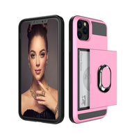 Fabulous Slide Card Slot Ring Holder Case For iPhone 13 12 11 Series