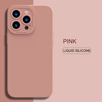 Square Liquid Silicone Case for iPhone 14 13 12 series
