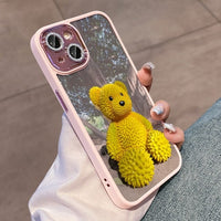 Durian Bear Diamond Lens Protection Case For iPhone 14 13 12 series